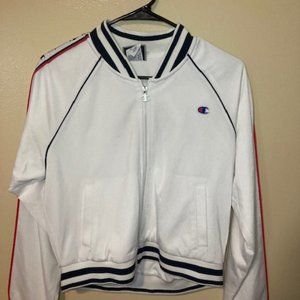 Champion Womens Track Jacket;  Size: Small; Red, White, Blue